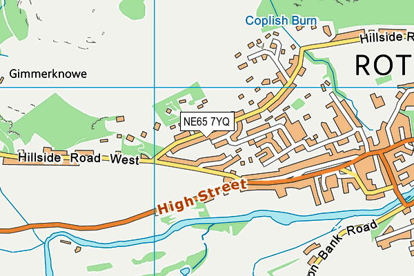 NE65 7YQ map - OS VectorMap District (Ordnance Survey)