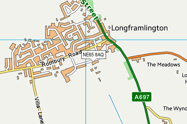 NE65 8AQ map - OS VectorMap District (Ordnance Survey) NE65 8AQ map - OS VectorMap District (Ordnance Survey)