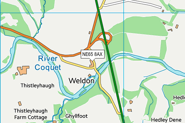 NE65 8AX map - OS VectorMap District (Ordnance Survey) NE65 8AX map - OS VectorMap District (Ordnance Survey)