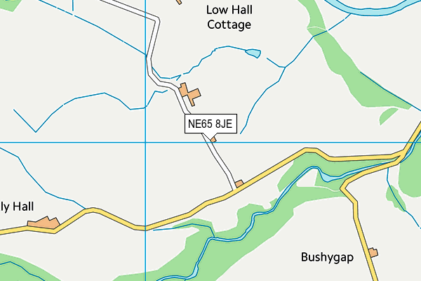 NE65 8JE map - OS VectorMap District (Ordnance Survey) NE65 8JE map - OS VectorMap District (Ordnance Survey)