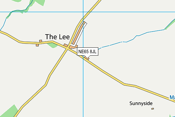 NE65 8JL map - OS VectorMap District (Ordnance Survey) NE65 8JL map - OS VectorMap District (Ordnance Survey)
