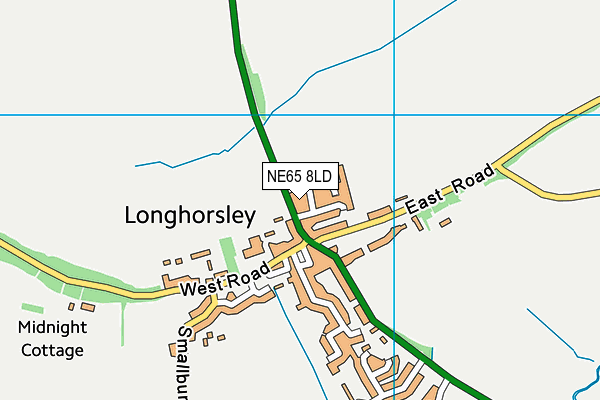 NE65 8LD map - OS VectorMap District (Ordnance Survey) NE65 8LD map - OS VectorMap District (Ordnance Survey)
