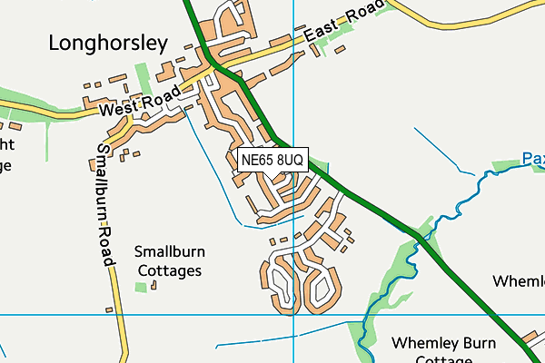 NE65 8UQ map - OS VectorMap District (Ordnance Survey)