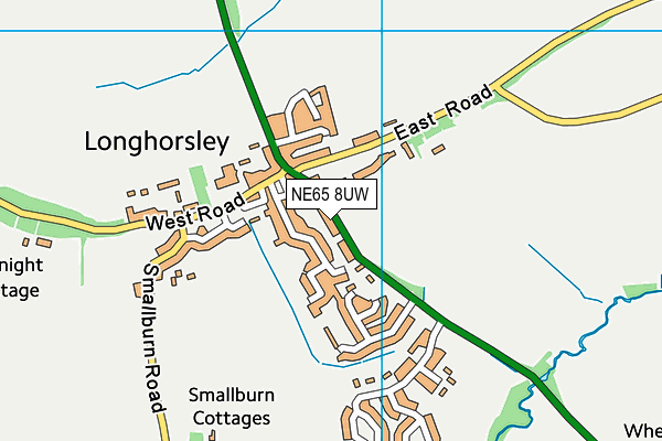 NE65 8UW map - OS VectorMap District (Ordnance Survey)