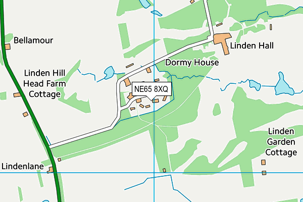 NE65 8XQ map - OS VectorMap District (Ordnance Survey)