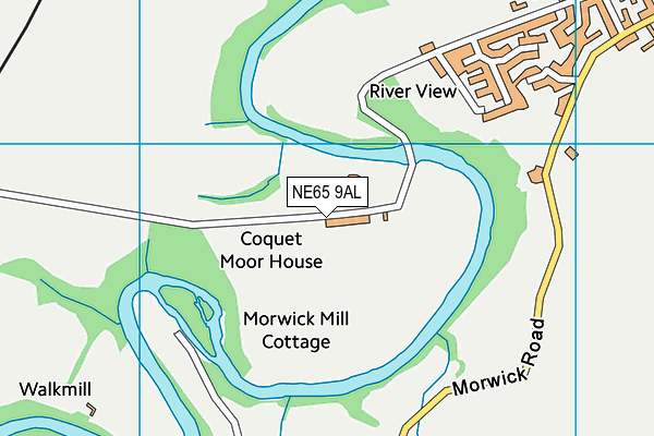 NE65 9AL map - OS VectorMap District (Ordnance Survey)