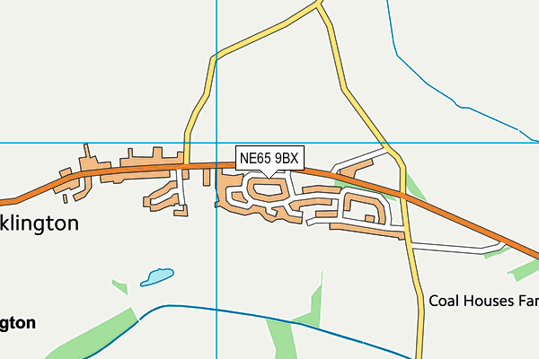 NE65 9BX map - OS VectorMap District (Ordnance Survey) NE65 9BX map - OS VectorMap District (Ordnance Survey)