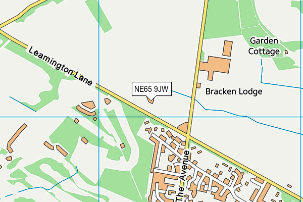 NE65 9JW map - OS VectorMap District (Ordnance Survey)