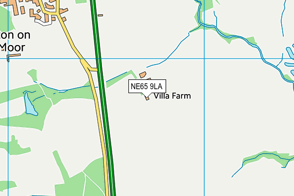 NE65 9LA map - OS VectorMap District (Ordnance Survey) NE65 9LA map - OS VectorMap District (Ordnance Survey)
