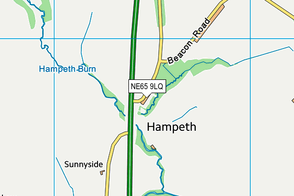 NE65 9LQ map - OS VectorMap District (Ordnance Survey)