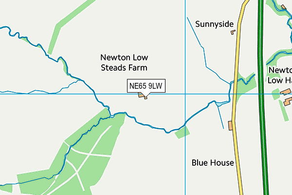 NE65 9LW map - OS VectorMap District (Ordnance Survey)