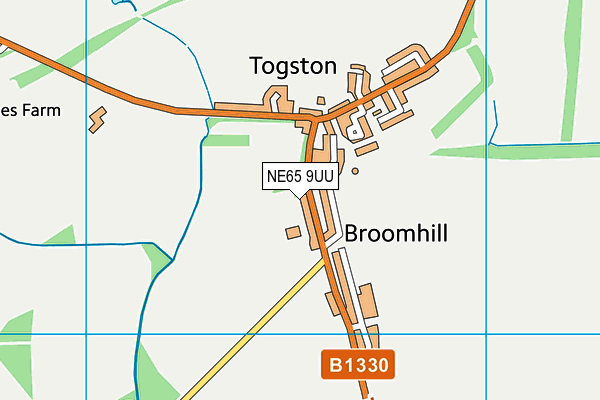 NE65 9UU map - OS VectorMap District (Ordnance Survey) NE65 9UU map - OS VectorMap District (Ordnance Survey)