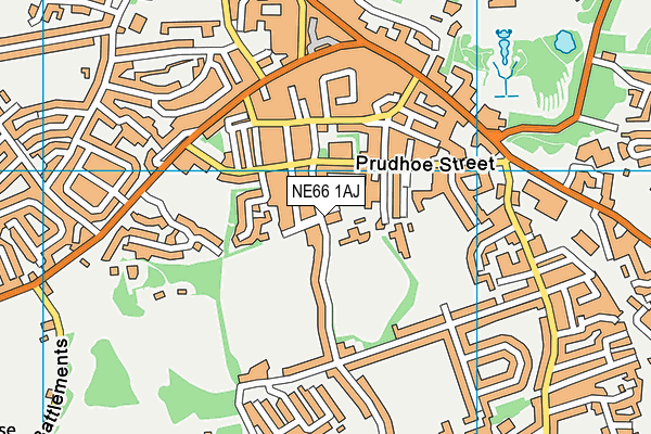 NE66 1AJ map - OS VectorMap District (Ordnance Survey) NE66 1AJ map - OS VectorMap District (Ordnance Survey)
