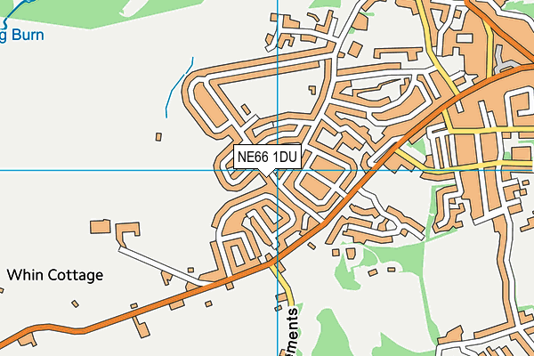 NE66 1DU map - OS VectorMap District (Ordnance Survey) NE66 1DU map - OS VectorMap District (Ordnance Survey)
