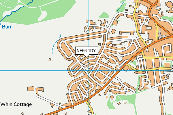 NE66 1DY map - OS VectorMap District (Ordnance Survey) NE66 1DY map - OS VectorMap District (Ordnance Survey)