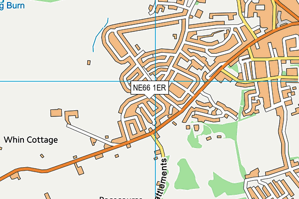 NE66 1ER map - OS VectorMap District (Ordnance Survey) NE66 1ER map - OS VectorMap District (Ordnance Survey)