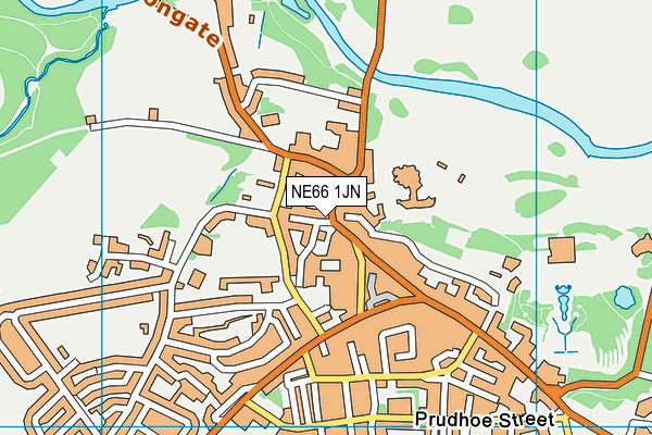 NE66 1JN map - OS VectorMap District (Ordnance Survey)