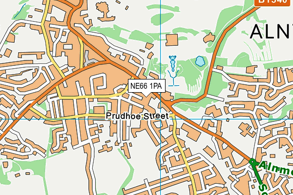NE66 1PA map - OS VectorMap District (Ordnance Survey) NE66 1PA map - OS VectorMap District (Ordnance Survey)