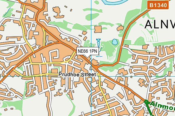 NE66 1PN map - OS VectorMap District (Ordnance Survey) NE66 1PN map - OS VectorMap District (Ordnance Survey)