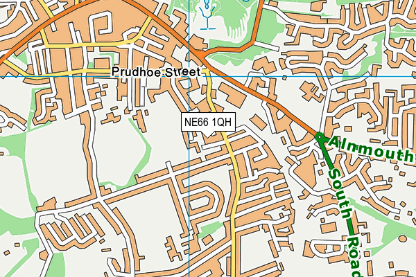 NE66 1QH map - OS VectorMap District (Ordnance Survey) NE66 1QH map - OS VectorMap District (Ordnance Survey)