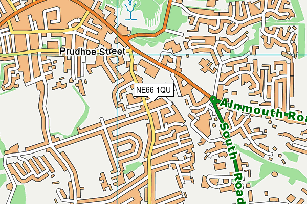 NE66 1QU map - OS VectorMap District (Ordnance Survey)