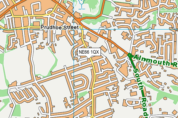 NE66 1QX map - OS VectorMap District (Ordnance Survey)
