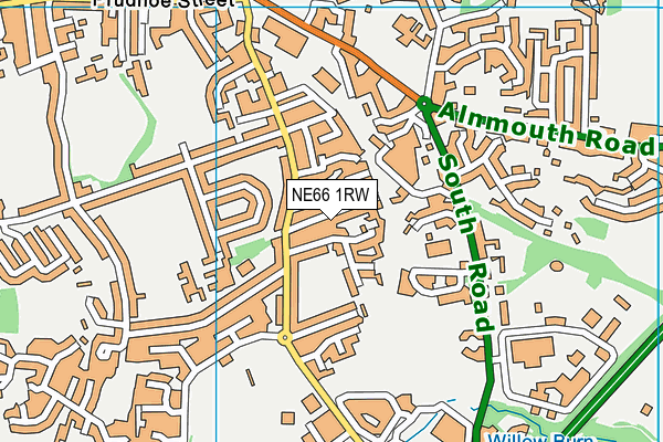 NE66 1RW map - OS VectorMap District (Ordnance Survey) NE66 1RW map - OS VectorMap District (Ordnance Survey)