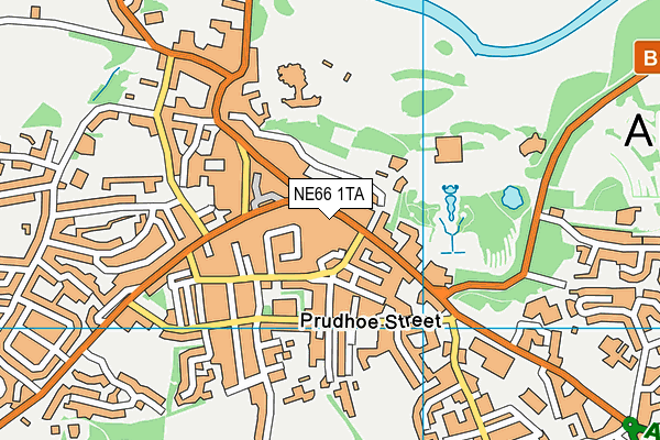 NE66 1TA map - OS VectorMap District (Ordnance Survey) NE66 1TA map - OS VectorMap District (Ordnance Survey)