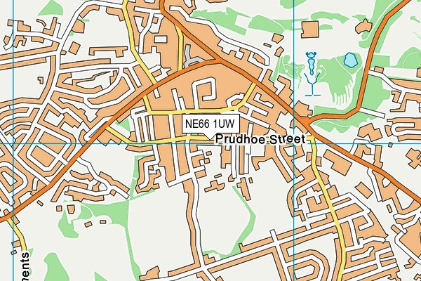 NE66 1UW map - OS VectorMap District (Ordnance Survey)