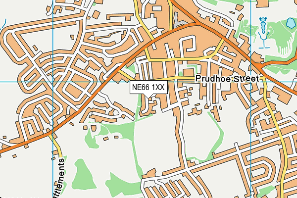 NE66 1XX map - OS VectorMap District (Ordnance Survey)