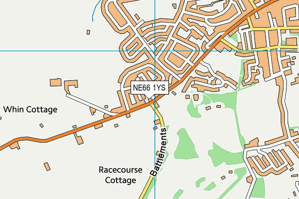 NE66 1YS map - OS VectorMap District (Ordnance Survey) NE66 1YS map - OS VectorMap District (Ordnance Survey)