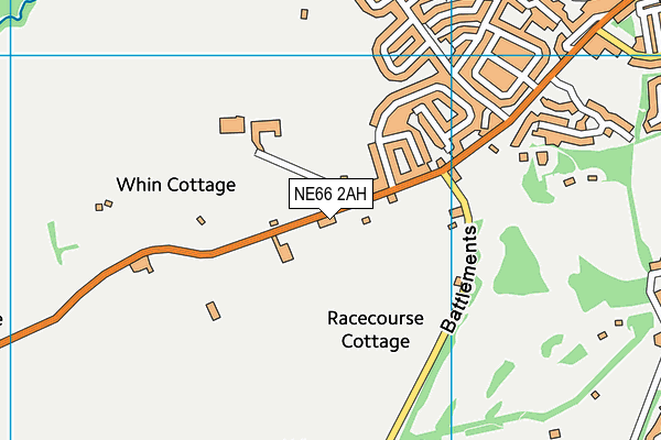 NE66 2AH map - OS VectorMap District (Ordnance Survey) NE66 2AH map - OS VectorMap District (Ordnance Survey)