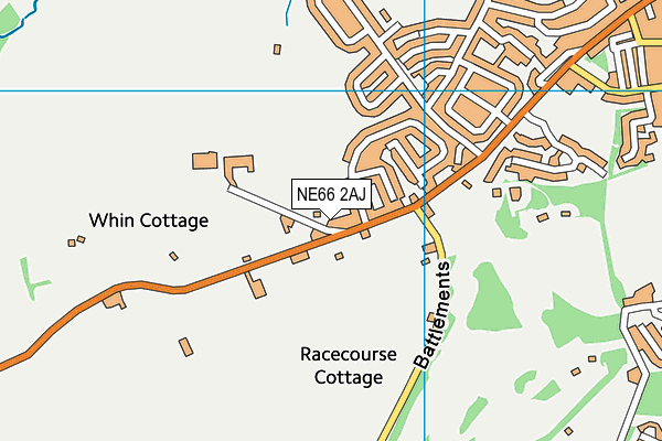 NE66 2AJ map - OS VectorMap District (Ordnance Survey) NE66 2AJ map - OS VectorMap District (Ordnance Survey)