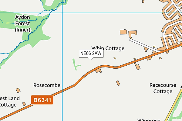 NE66 2AW map - OS VectorMap District (Ordnance Survey) NE66 2AW map - OS VectorMap District (Ordnance Survey)