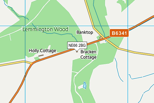 NE66 2BG map - OS VectorMap District (Ordnance Survey) NE66 2BG map - OS VectorMap District (Ordnance Survey)