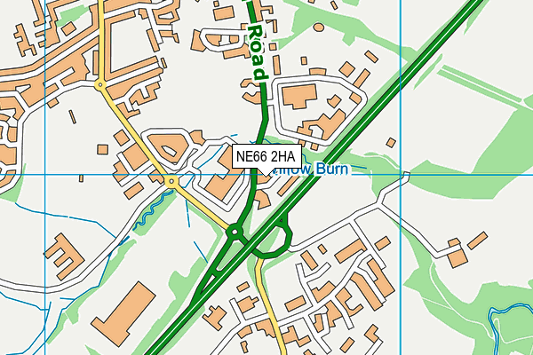 NE66 2HA map - OS VectorMap District (Ordnance Survey) NE66 2HA map - OS VectorMap District (Ordnance Survey)