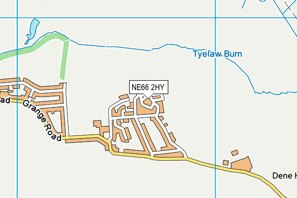 NE66 2HY map - OS VectorMap District (Ordnance Survey) NE66 2HY map - OS VectorMap District (Ordnance Survey)