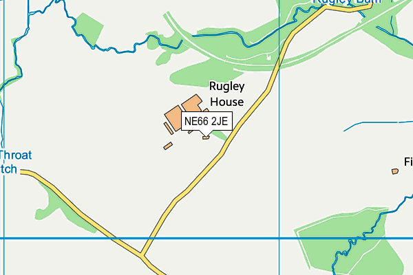 NE66 2JE map - OS VectorMap District (Ordnance Survey) NE66 2JE map - OS VectorMap District (Ordnance Survey)