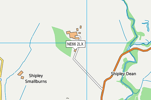 NE66 2LX map - OS VectorMap District (Ordnance Survey) NE66 2LX map - OS VectorMap District (Ordnance Survey)