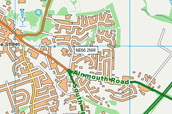 NE66 2NW map - OS VectorMap District (Ordnance Survey)