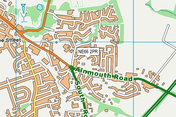 NE66 2PR map - OS VectorMap District (Ordnance Survey)