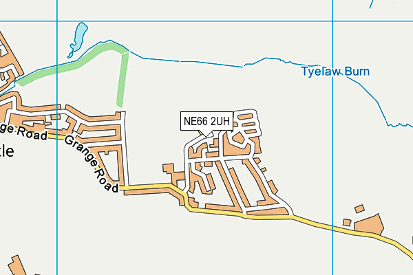 NE66 2UH map - OS VectorMap District (Ordnance Survey) NE66 2UH map - OS VectorMap District (Ordnance Survey)