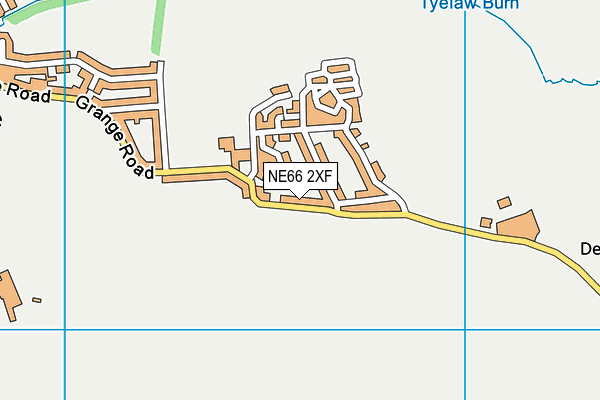 NE66 2XF map - OS VectorMap District (Ordnance Survey) NE66 2XF map - OS VectorMap District (Ordnance Survey)