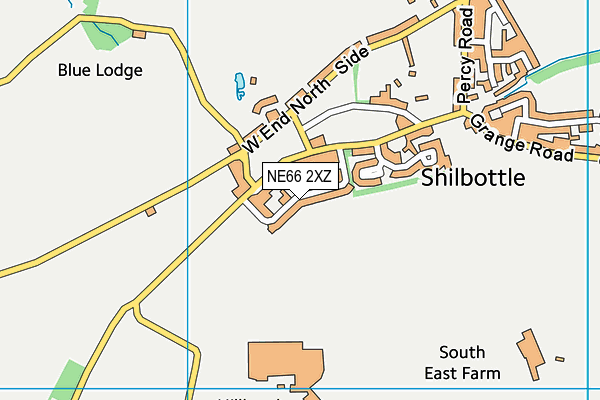 NE66 2XZ map - OS VectorMap District (Ordnance Survey)