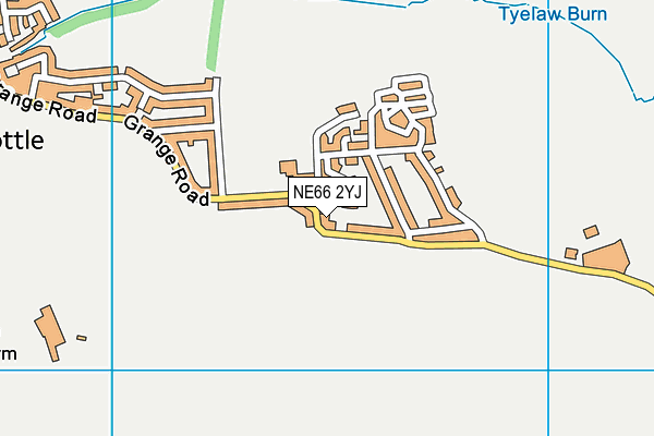 NE66 2YJ map - OS VectorMap District (Ordnance Survey)