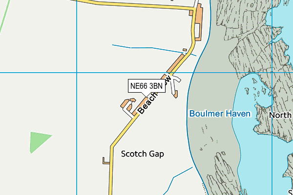 NE66 3BN map - OS VectorMap District (Ordnance Survey) NE66 3BN map - OS VectorMap District (Ordnance Survey)