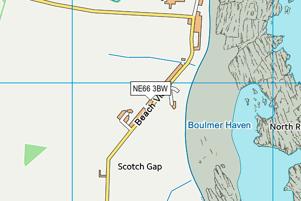 NE66 3BW map - OS VectorMap District (Ordnance Survey) NE66 3BW map - OS VectorMap District (Ordnance Survey)