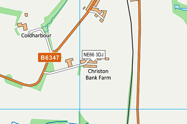 NE66 3DJ map - OS VectorMap District (Ordnance Survey) NE66 3DJ map - OS VectorMap District (Ordnance Survey)