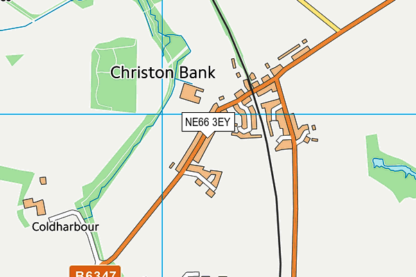 NE66 3EY map - OS VectorMap District (Ordnance Survey) NE66 3EY map - OS VectorMap District (Ordnance Survey)