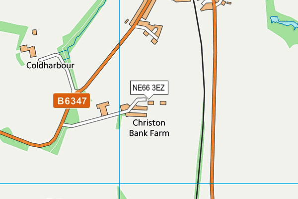 NE66 3EZ map - OS VectorMap District (Ordnance Survey) NE66 3EZ map - OS VectorMap District (Ordnance Survey)